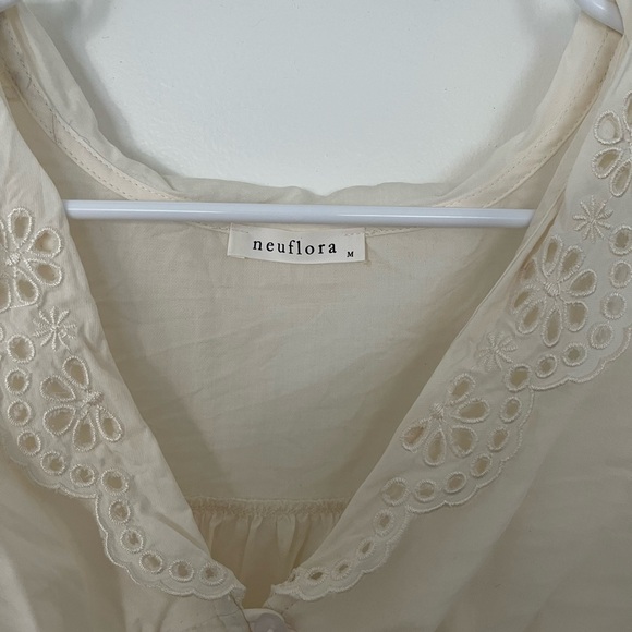 Neuflora cream button up blouse - Picture 2 of 3